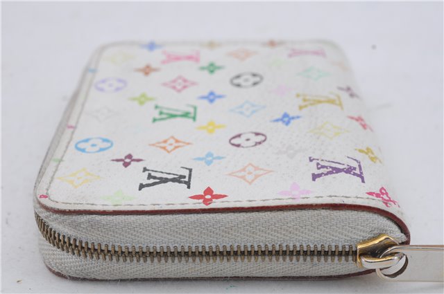 Louis Vuitton Monogram Multicolor Zippy Coin Purse White Beige M66548 LV 5718D