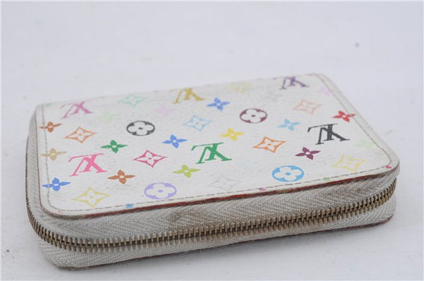 Louis Vuitton Monogram Multicolor Zippy Coin Purse White Beige M66548 LV 5718D