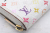 Louis Vuitton Monogram Multicolor Zippy Coin Purse White Beige M66548 LV 5718D