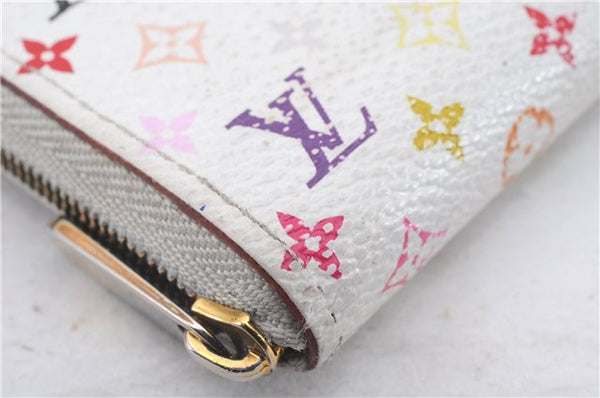 Louis Vuitton Monogram Multicolor Zippy Coin Purse White Beige M66548 LV 5718D