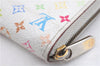 Louis Vuitton Monogram Multicolor Zippy Coin Purse White Beige M66548 LV 5718D