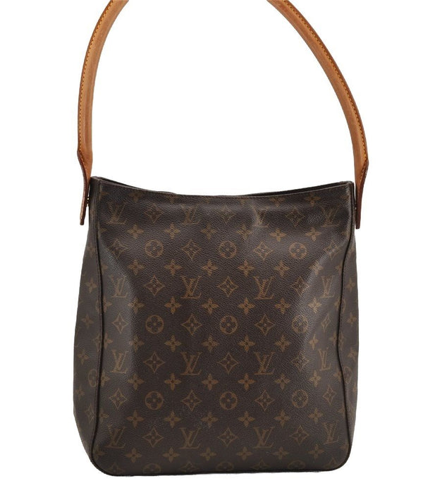 Authentic Louis Vuitton Monogram Looping GM Shoulder Bag M51145 LV Junk 5718I