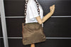 Authentic PRADA Nylon Leather Plastic Shoulder Hand Bag Purse Brown 5722C