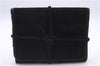 Authentic GUCCI Cosmetic Pouch Clutch Bag Purse Suede Leather Black 5722D