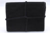 Authentic GUCCI Cosmetic Pouch Clutch Bag Purse Suede Leather Black 5722D