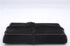 Authentic GUCCI Cosmetic Pouch Clutch Bag Purse Suede Leather Black 5722D