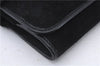 Authentic GUCCI Cosmetic Pouch Clutch Bag Purse Suede Leather Black 5722D