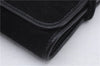 Authentic GUCCI Cosmetic Pouch Clutch Bag Purse Suede Leather Black 5722D