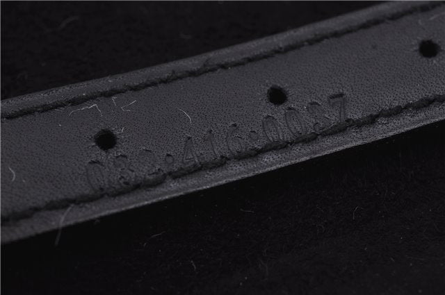 Authentic GUCCI Cosmetic Pouch Clutch Bag Purse Suede Leather Black 5722D