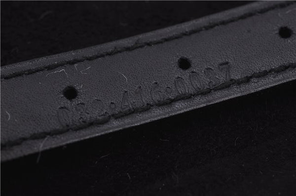 Authentic GUCCI Cosmetic Pouch Clutch Bag Purse Suede Leather Black 5722D