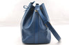 Authentic Louis Vuitton Epi Petit Noe Shoulder Drawstring Bag M44105 Blue 5722I