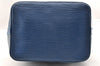 Authentic Louis Vuitton Epi Petit Noe Shoulder Drawstring Bag M44105 Blue 5722I