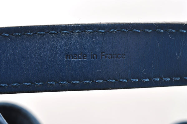 Authentic Louis Vuitton Epi Petit Noe Shoulder Drawstring Bag M44105 Blue 5722I