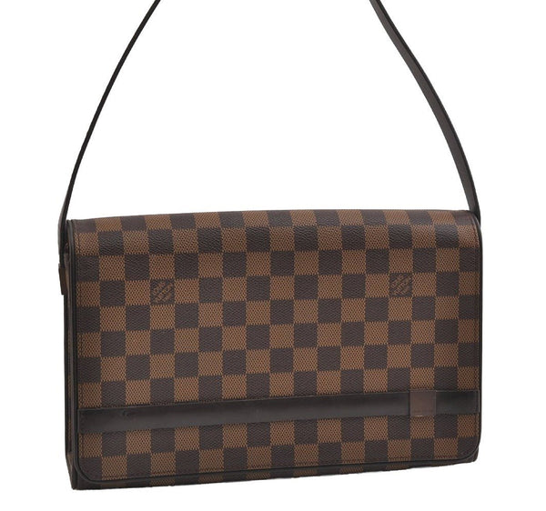 Authentic Louis Vuitton Damier Tribeca Carre Shoulder Hand Bag N51161 LV 5724I