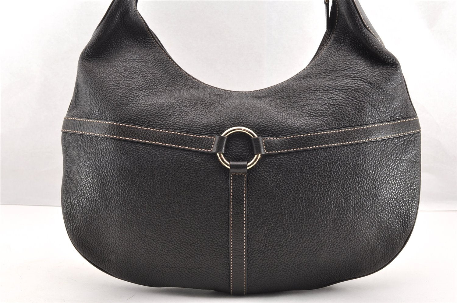 Authentic GUCCI Interlocking G Shoulder Hand Bag Leather 253338 Brown 5725I