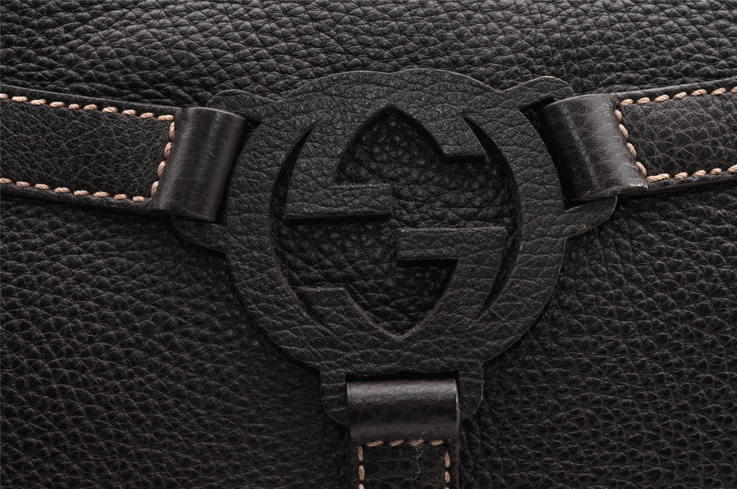 Authentic GUCCI Interlocking G Shoulder Hand Bag Leather 253338 Brown 5725I