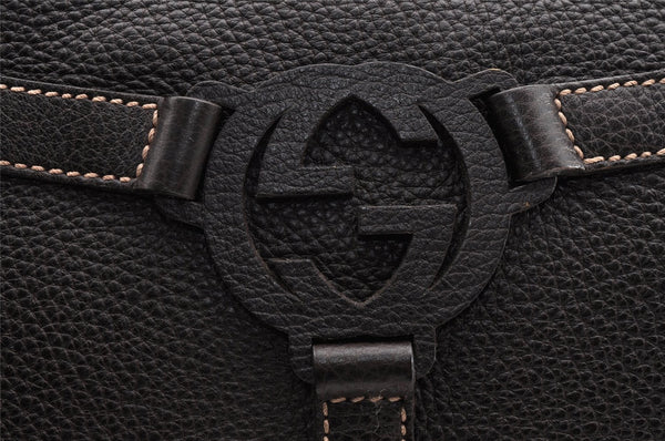 Authentic GUCCI Interlocking G Shoulder Hand Bag Leather 253338 Brown 5725I