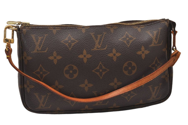 Authentic Louis Vuitton Monogram Pochette Accessoires Pouch M51980 LV 5726I