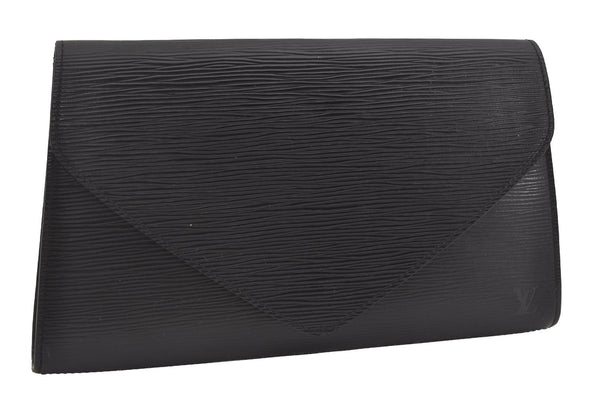 Authentic Louis Vuitton Epi Arts Deco Clutch Hand Bag Black M52632 LV 5727I