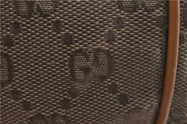 Authentic GUCCI Shoulder Hand Bag Purse GG Canvas Leather Brown 5728D