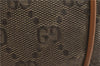 Authentic GUCCI Shoulder Hand Bag Purse GG Canvas Leather Brown 5728D