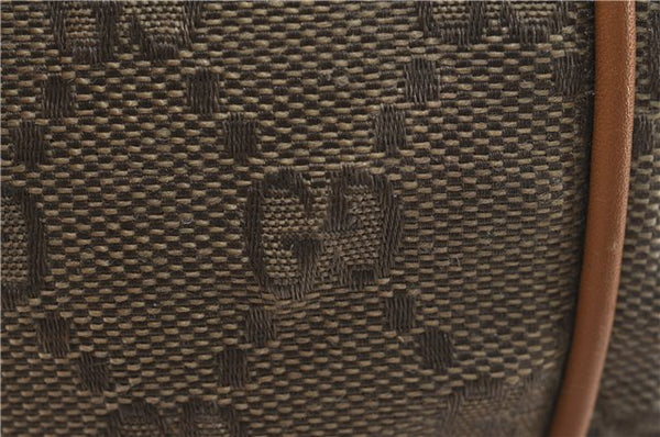 Authentic GUCCI Shoulder Hand Bag Purse GG Canvas Leather Brown 5728D