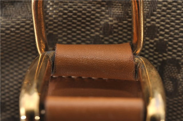 Authentic GUCCI Shoulder Hand Bag Purse GG Canvas Leather Brown 5728D