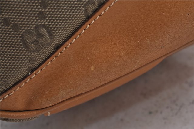 Authentic GUCCI Shoulder Hand Bag Purse GG Canvas Leather Brown 5728D