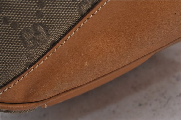 Authentic GUCCI Shoulder Hand Bag Purse GG Canvas Leather Brown 5728D