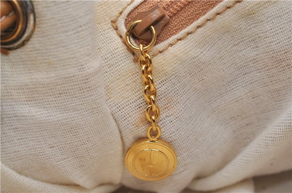 Authentic GUCCI Shoulder Hand Bag Purse GG Canvas Leather Brown 5728D