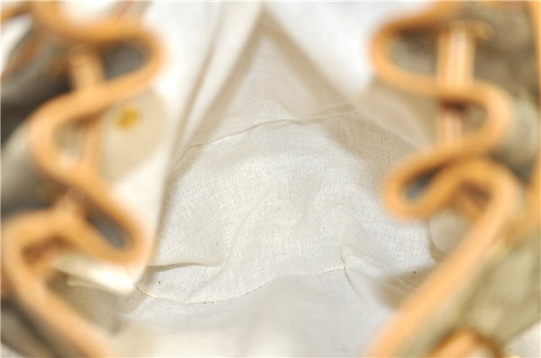 Authentic GUCCI Shoulder Hand Bag Purse GG Canvas Leather Brown 5728D