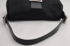 Authentic FENDI Mamma Baguette Shoulder Hand Bag Jersey Leather Black 5728I