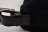 Authentic FENDI Mamma Baguette Shoulder Hand Bag Jersey Leather Black 5728I
