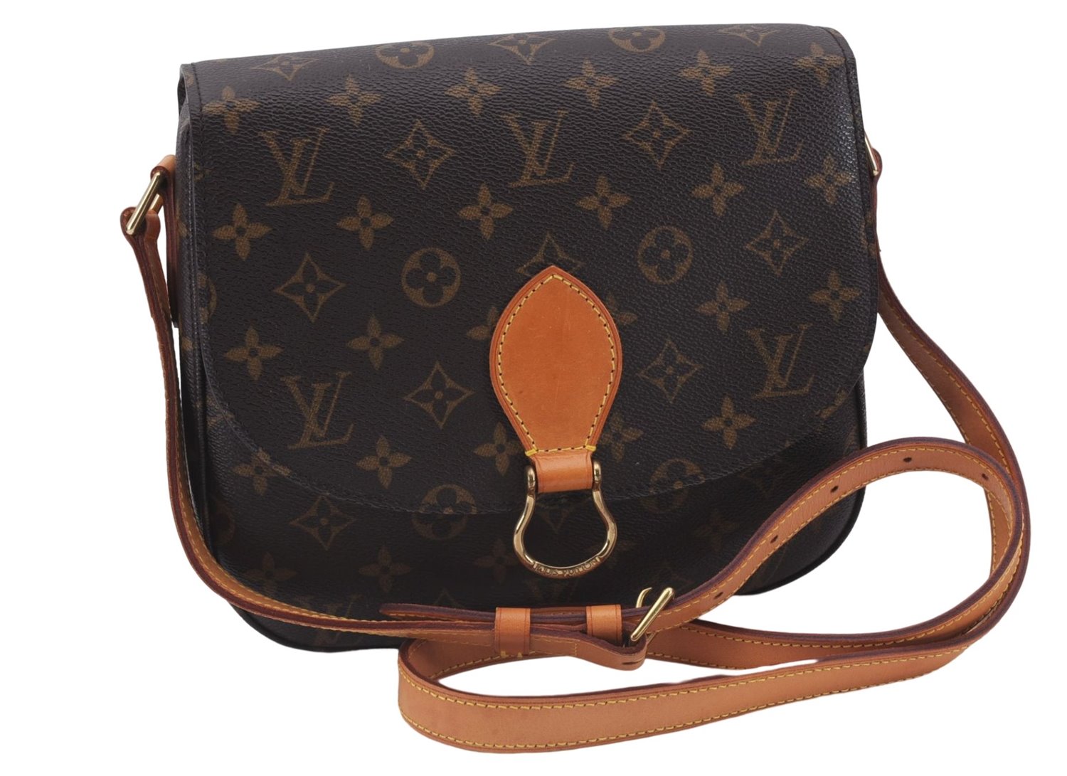 Auth Louis Vuitton Monogram Saint Cloud GM Shoulder Cross Bag M51242 LV 5729D