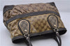 Authentic GUCCI GG Crystal Shoulder Tote Bag PVC Leather 223964 Brown 5730C