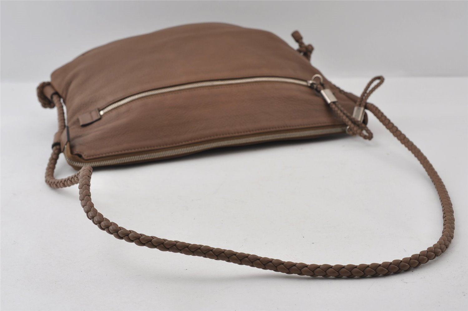 Authentic GUCCI Interlocking G Shoulder Cross Bag Leather 268244 Brown 5730I