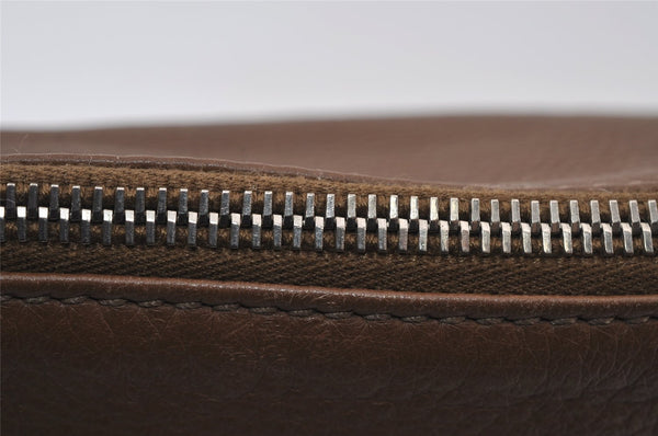 Authentic GUCCI Interlocking G Shoulder Cross Bag Leather 268244 Brown 5730I