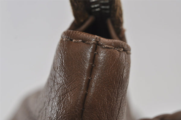 Authentic GUCCI Interlocking G Shoulder Cross Bag Leather 268244 Brown 5730I