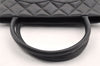 Authentic CHANEL Caviar Skin Medallion CC Logo Shoulder Tote Bag Black 5731I