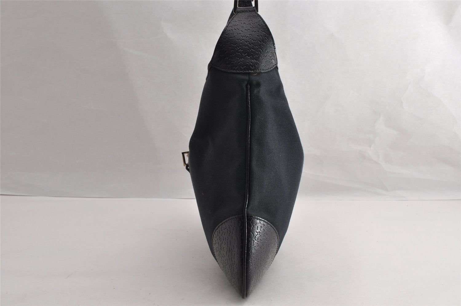 Authentic GUCCI Bamboo Kandinsky Shoulder Bag Canvas Leather 0014061 Black 5732I