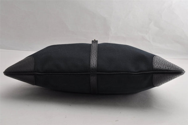 Authentic GUCCI Bamboo Kandinsky Shoulder Bag Canvas Leather 0014061 Black 5732I