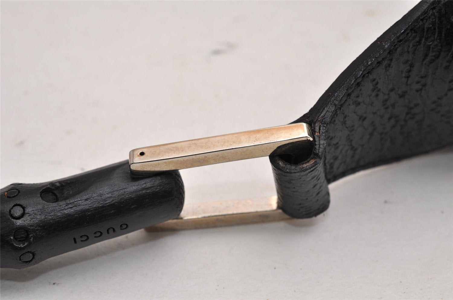 Authentic GUCCI Bamboo Kandinsky Shoulder Bag Canvas Leather 0014061 Black 5732I