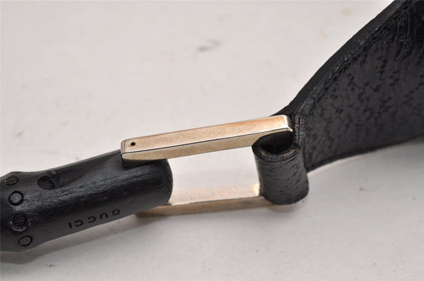 Authentic GUCCI Bamboo Kandinsky Shoulder Bag Canvas Leather 0014061 Black 5732I