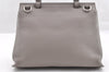 Authentic GUCCI Bamboo Daily 2Way Hand Shoulder Bag Leather 370831 Gray 5733I