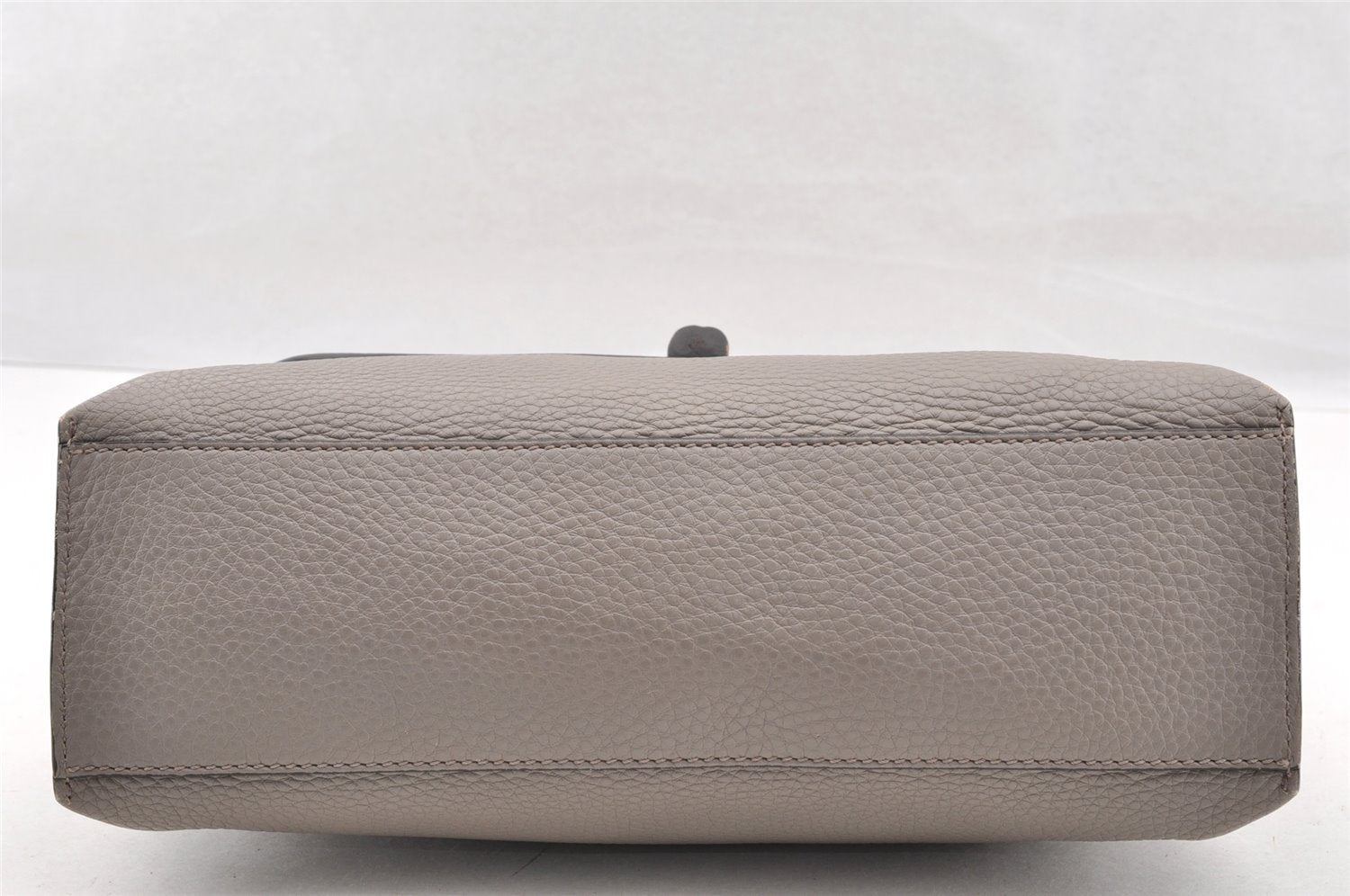 Authentic GUCCI Bamboo Daily 2Way Hand Shoulder Bag Leather 370831 Gray 5733I