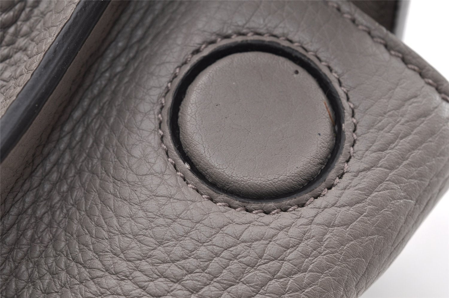 Authentic GUCCI Bamboo Daily 2Way Hand Shoulder Bag Leather 370831 Gray 5733I