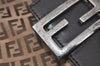 Authentic FENDI Zucchino Mamma Baguette Shoulder Bag Canvas Leather Brown 5734I