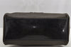 Authentic FENDI Etniko Hand Bag Punching Leather Enamel Black Junk 5738I