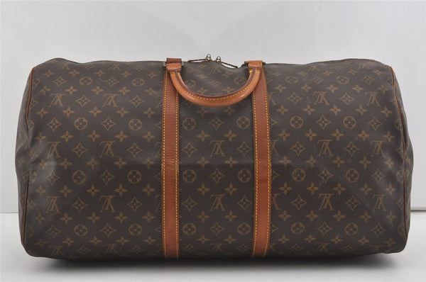 Authentic Louis Vuitton Monogram Keepall 55 Travel Boston Bag M41424 LV 5740I