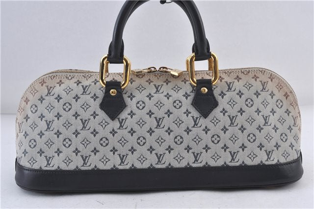 Authentic LOUIS VUITTON Monogram Mini Alma Ron Hand Bag Blue M92205 LV 5744C